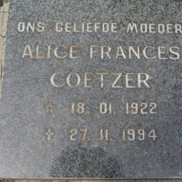 COETZER Alice Frances 1922-1994