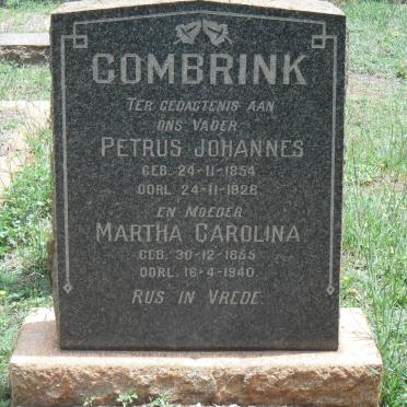 COMBRINK Petrus Johannes 1854-1926 &amp; Martha Carolina 1855-1940