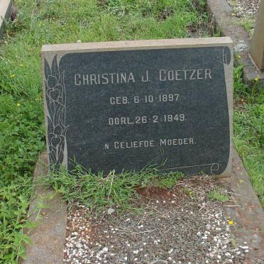 COETZER Christina J. 1897-1949