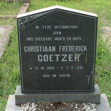 COETZER Christiaan Frederick 1889-1961
