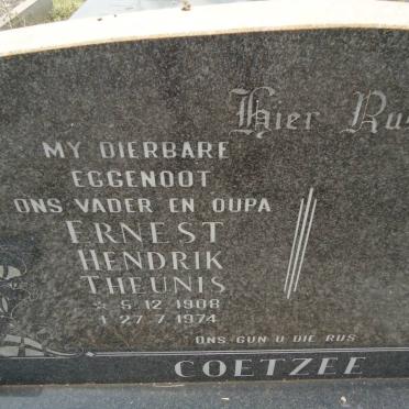 COETZEE Ernest Hendrik Theunis 1908-1974