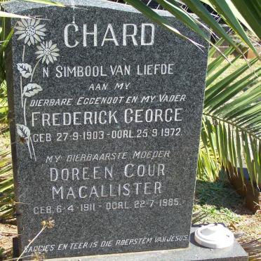 CHARD Frederick George 1903-1972 &amp; Doreen Cour Macallister 1911-1985
