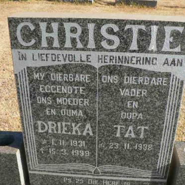 CHRISTIE Tat 1938- &amp; Drieka 1931-1999
