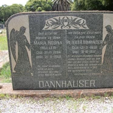 DANNHAUSER Pieter H.R. 1878-1952 &amp; Maria Rosina MULLER 1894-1968