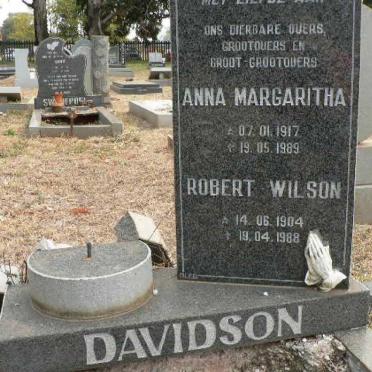 DAVISON Robert Wilson 1904-1988 &amp; Anna Margaritha 1917-1989
