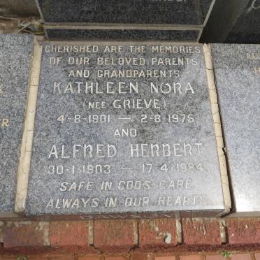 DAWSON Alfred Herbert 1903-1984 &amp; Kathleen Nora GRIEVE 1901-1976