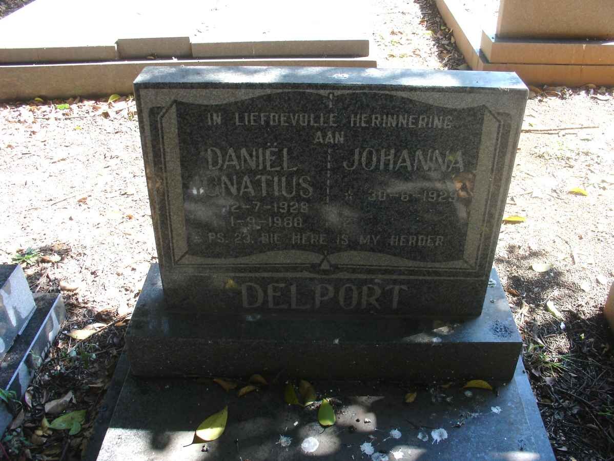 DELPORT Daniël Ignatius 1928-1988 &amp; Johanna 1929-
