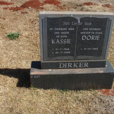DIRKER Kassie 1944-2006 &amp; Dorie 1940-