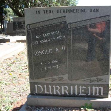 DURRHEIM Arnold A.H. 1912-1987