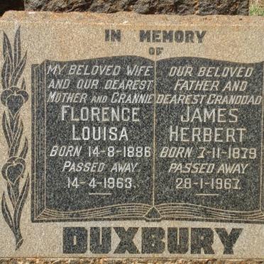 DUXBURY James Herbert 1879-1967 &amp; Florence Louisa 1886-1963