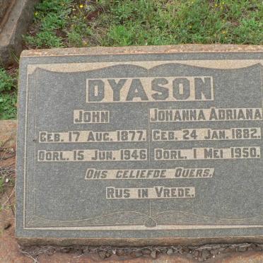 DYASON John 1877-1946 &amp; Johanna Adriana 1882-1950