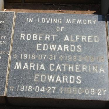 EDWARDS Robert Alfred 1918-1983 &amp; Maria Catherina 1918-1990