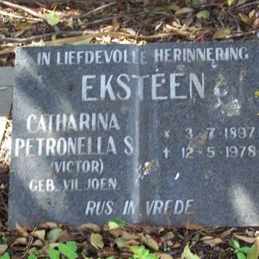 EKSTEEN Catharina Petronella S. voorheen VICTOR nee VILJOEN 1897-1978