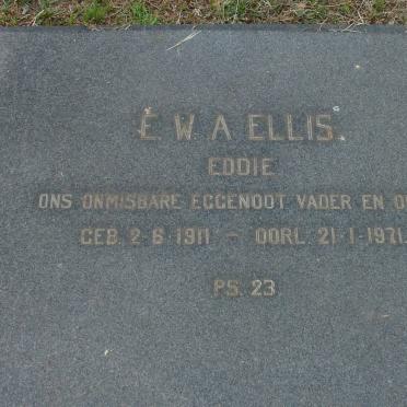 ELLIS E.W.A. 1911-1971 &amp; J.M.E. 1907-1977