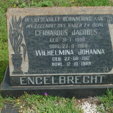ENGELBRECHT Gerhardus Jacobus 1908-1960 &amp; Wilhelmina Johanna 1912-1989