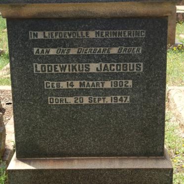 ERASMUS Lodewikus Jacobus 1902-1947