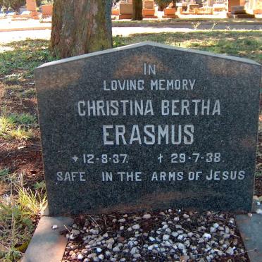 ERASMUS Christina Bertha 1937-1938