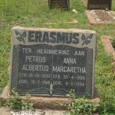 ERASMUS Petrus Albertus 1895-1948 &amp; Anna Margaretha 1895-1984