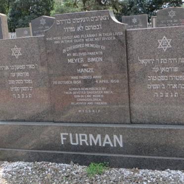 FURMAN Meyer Simon -1958 &amp; Hanze -1959