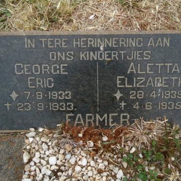 FARMER George Eric 1933-1933 :: FARMER Aletta Elizabeth 1935-1935.JPG