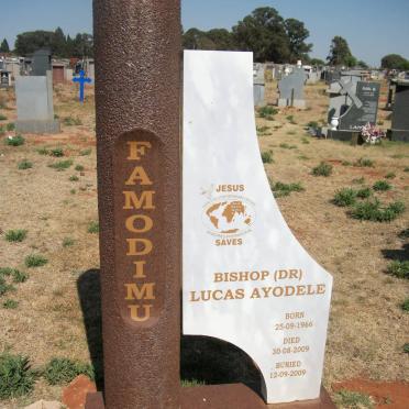 FAMODIMU Lucas Ayodele 1966-2009