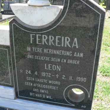 FERREIRA Leon 1972-1990
