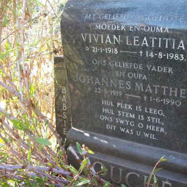 FOUCHE Johannes Mattheus 1919-1990 &amp; Vivian Leatitia 1918-1983