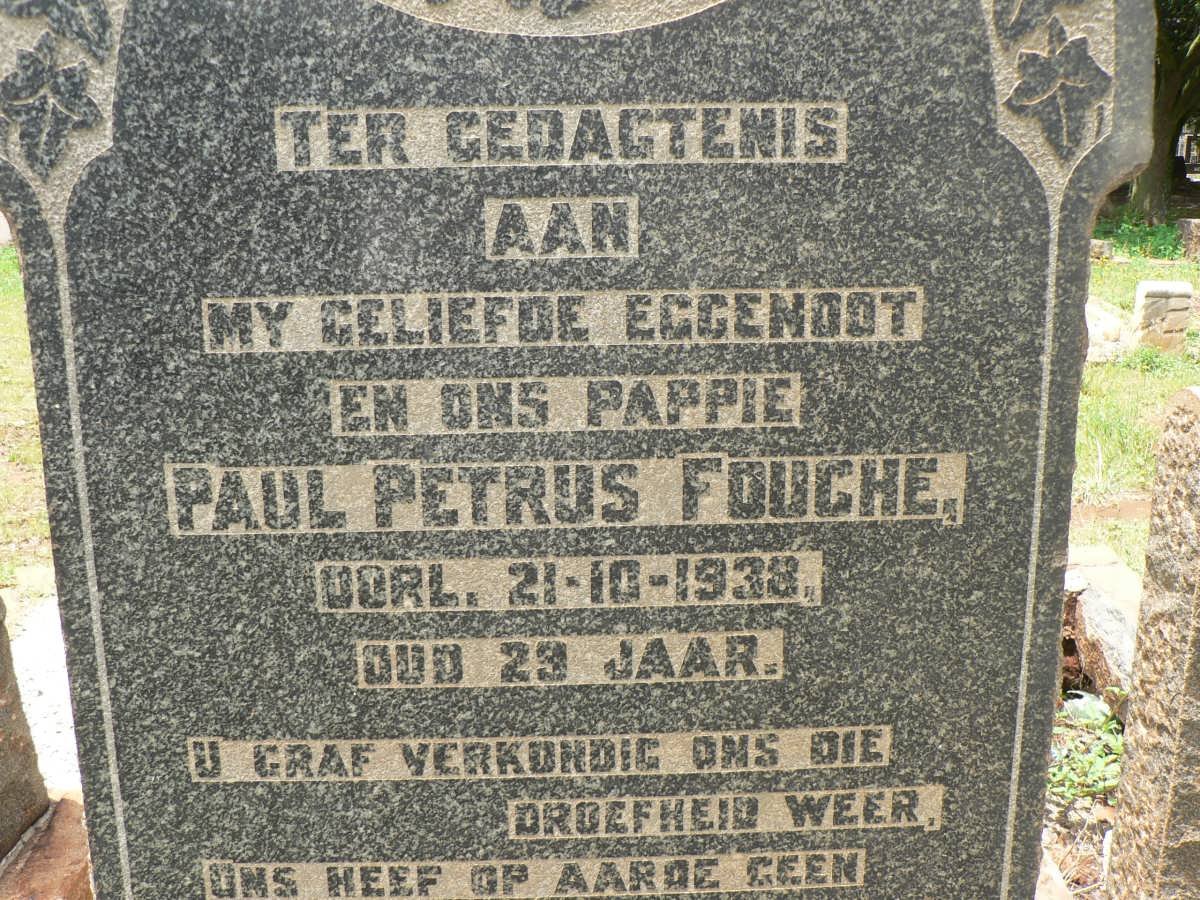 FOUCHE Paul Petrus -1938