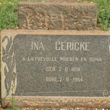 GERICKE Ina 1891-1964