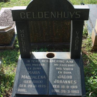 GELDENHUYS Jacob Johannes 1919-1967 &amp; Maria Magdalena ROUX 1925-