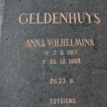 GELDENHUYS Anna Wilhelmina 1917-1988