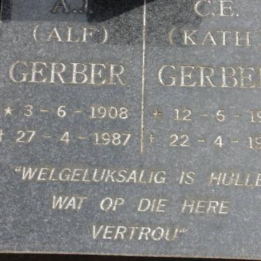 GERBER A.J. 1908-1987 &amp; C.E. 1912-1998