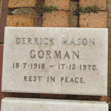 GORMAN Derrick Mason 1918-1970