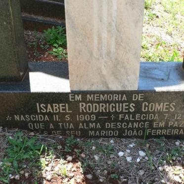 GOMES Isabel Rodrigues 1909-1980