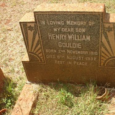 GOULDIE Henry William 1910-1932