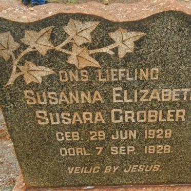 GROBLER Susanna Elizabeth Susara 1928-1928