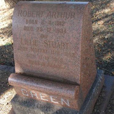 GREEN Robert Harston 187?-196? &amp; Lillie Stuart MOFFAT 1883-1955 :: GREEN Robert Arthur 1912-1934