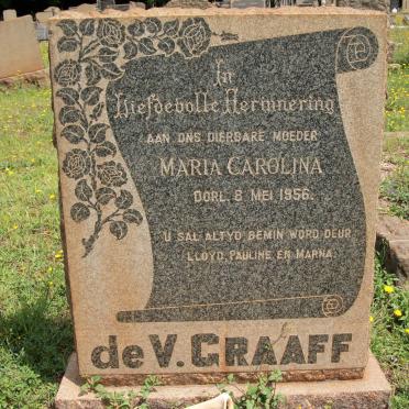 GRAAFF Maria Carolina, de V. -1956