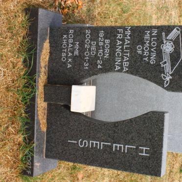 HLELESI Mmalitaba Francina 1928-2002