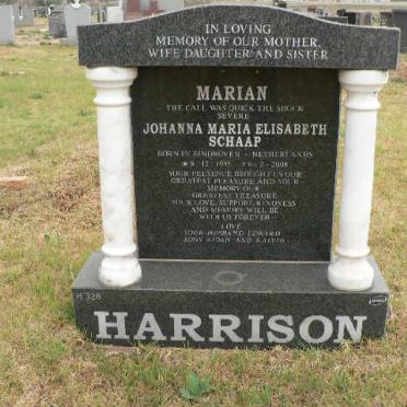 HARRISON Johanna Maria Elisabeth nee SCHAAP 1955-2008