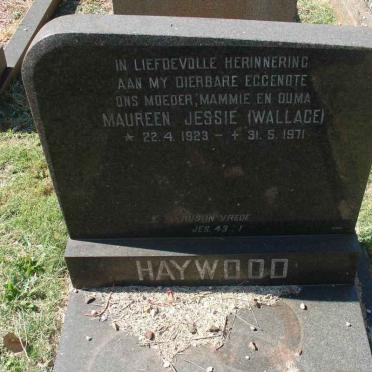 HAYWOOD Maureen Jessie nee WALLACE 1923-1971