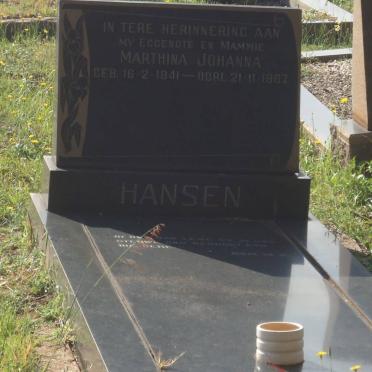 HANSEN Marthina Johanna 1941-1967