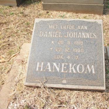 HANEKOM Daniel Johannes 1918-1988