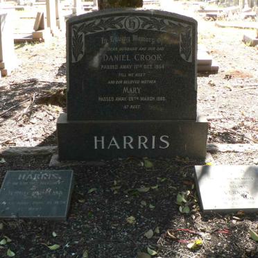 HARRIS Daniel Crook -1954 &amp; Mary -19?? :: HARRIS Jessie Thelma -1974 :: HARRIS Vernon -1991