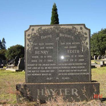 HAYTER Henry 1891-1964 &amp; Edith 1894-1968