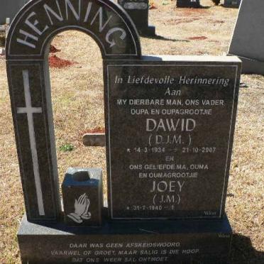 HENNING D.J.M. 1934-2007 &amp; J.M. 1940-