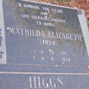 HIGGS Mathilda Elizabeth 1911-1979