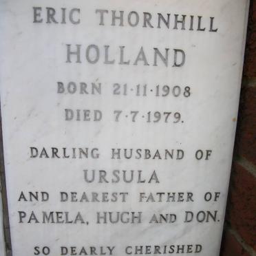 HOLLAND Eric Thornhill 1908-1979