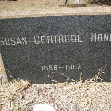 HONEY Susan Gertrude 1896-1967