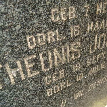 HORN Theunis Johannes 188?-1949 &amp; Maria Magdalena VAN WYK 1891-19??